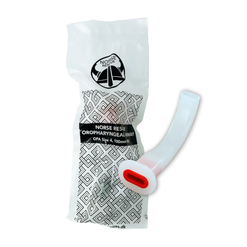 NORSE RESCUE® Guedel tubus velikost 4 – rdeč – 100 mm