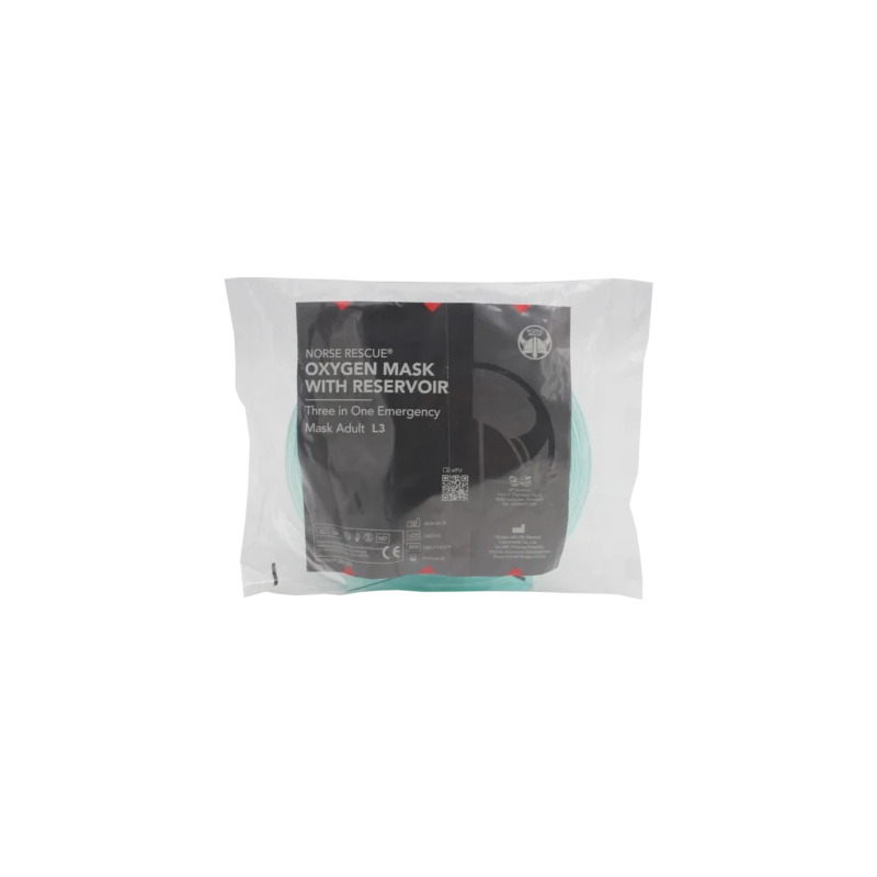 NORSE RESCUE® Oxygen Mask w/ Reservoir ADU – kisikova maska za odrasle z rezervoarjem