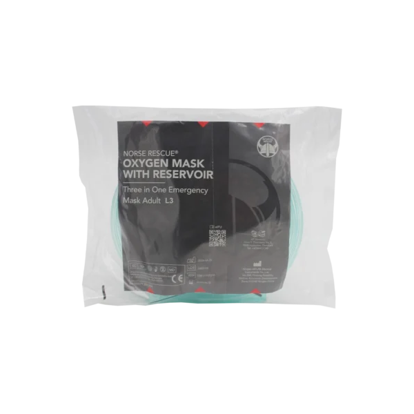 NORSE RESCUE® Oxygen Mask w/ Reservoir ADU – kisikova maska za odrasle z rezervoarjem