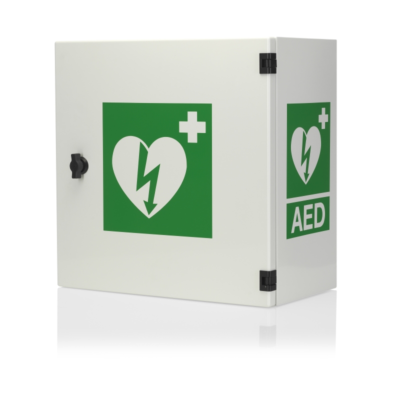Zunanja AED omarica s kovinskimi vrati